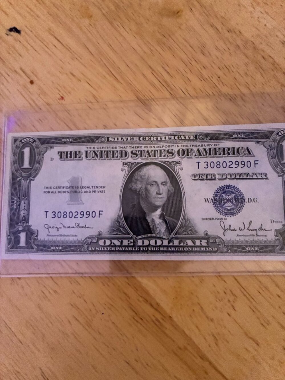 1935 D Silver certificate